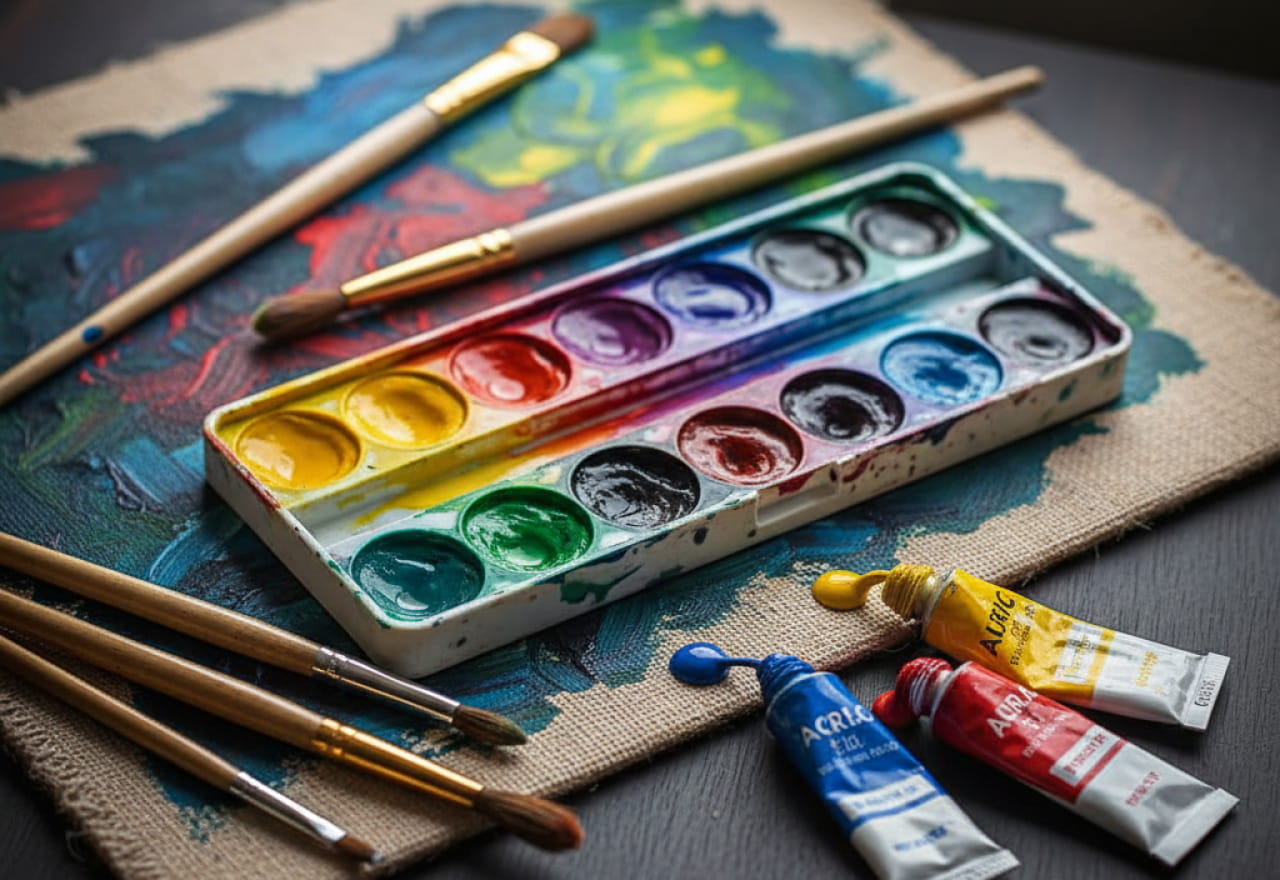 Art supplies and painting materials